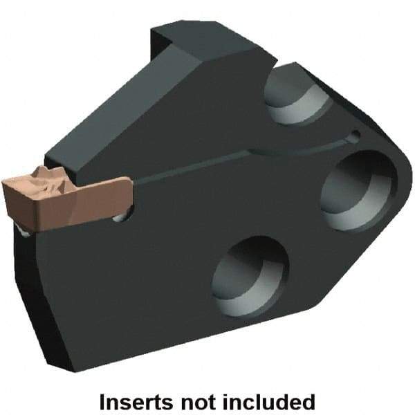 Kennametal - System Size 65, Right Hand Cut, 1.024" Max Depth of Cut, 0.236" Max Width of Cut, Modular Cutoff Cutting Unit Head - A2, A3, A4 Insert Style, 2.347" Head Length, 0.389" Center to Cutting Edge, Series Beyond Evolution - Benchmark Tooling