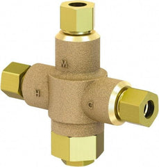 Acorn Engineering - 3/8" Pipe, 125 Max psi, Lead Free Brass Water Mixing Valve & Unit - 4 GPM at 45 psi Flow Rate, Comp End Connections - Benchmark Tooling