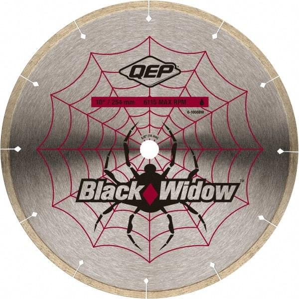 QEP - 10" Diam, 5/8" Arbor Hole Diam, Wet & Dry Cut Saw Blade - Diamond-Tipped, Smooth Action, Standard Round Arbor - Benchmark Tooling