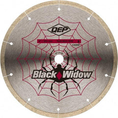 QEP - 8" Diam, 5/8" Arbor Hole Diam, Wet & Dry Cut Saw Blade - Diamond-Tipped, Smooth Action, Standard Round Arbor - Benchmark Tooling