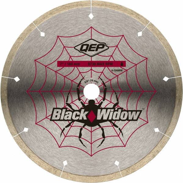 QEP - 7" Diam, 5/8" Arbor Hole Diam, Wet & Dry Cut Saw Blade - Diamond-Tipped, Smooth Action, Standard Round Arbor - Benchmark Tooling