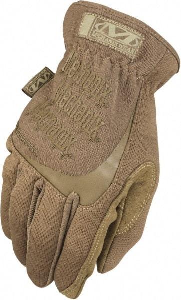 Mechanix Wear - Size L Military Work Gloves - For Mechanic's & Lifting, Uncoated, Elastic Band Cuff, Coyote, Paired - Benchmark Tooling