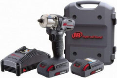 Ingersoll-Rand - 1/2" Drive 20 Volt Pistol Grip Cordless Impact Wrench & Ratchet - 1,700 RPM, 2,900 BPM, 160 Ft/Lb Torque, 2 Lithium-Ion Batteries Included - Benchmark Tooling