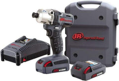 Ingersoll-Rand - 1/4" Drive 20 Volt Pistol Grip Cordless Impact Wrench & Ratchet - 1,900 RPM, 2,800 BPM, 160 Ft/Lb Torque, 2 Lithium-Ion Batteries Included - Benchmark Tooling