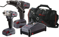 Ingersoll-Rand - 20 Volt Cordless Tool Combination Kit - Includes 1/2" Impact Wrench & 1/2" Drill/Driver, Lithium-Ion Battery Included - Benchmark Tooling