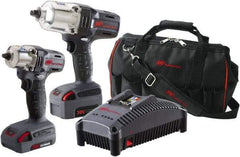 Ingersoll-Rand - 20 Volt Cordless Tool Combination Kit - Includes 1/2" Impact Wrench & 1/2" Drill/Driver, Lithium-Ion Battery Included - Benchmark Tooling