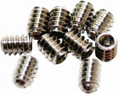 Acorn Engineering - #6-32, 3/16" Long, Flat Point Set Screw - Grade 18-8 Stainless Steel - Benchmark Tooling