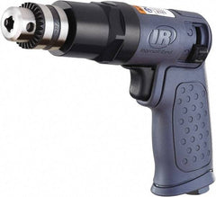 Ingersoll-Rand - 1/4" Reversible Keyed Chuck - Pistol Grip Handle, 1,875 RPM, 16.2 CFM, 0.25 hp, 90 psi - Benchmark Tooling