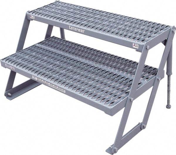 Cotterman - 23" 2 Step Platform - Work Platform, 800 Lb Capacity, 38" Base Width x 21" Base Depth - Benchmark Tooling