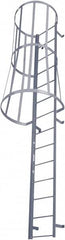 Cotterman - 242" 22 Step Fixed Ladder - Dock Ladder, 300 Lb Capacity, 39" Base Width x 40" Base Depth - Benchmark Tooling