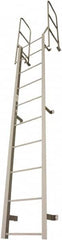 Cotterman - 142" 9 Step Fixed Ladder - Dock Ladder, 300 Lb Capacity, 27" Base Width x 18" Base Depth - Benchmark Tooling