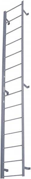 Cotterman - 99" 9 Step Fixed Ladder - Dock Ladder, 300 Lb Capacity, 21" Base Width x 9" Base Depth - Benchmark Tooling