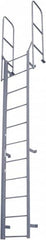 Cotterman - 164" 11 Step Fixed Ladder - Dock Ladder, 300 Lb Capacity, 27" Base Width x 18" Base Depth - Benchmark Tooling