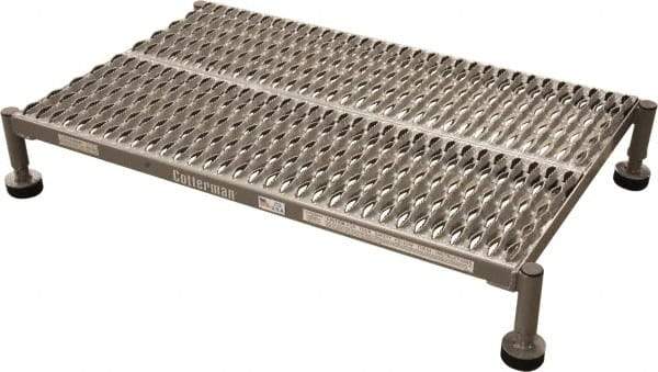 Cotterman - 15" 1 Step Platform - Work Platform, 800 Lb Capacity, 48" Base Width x 24" Base Depth, Grip Strut - Benchmark Tooling