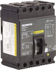 Square D - 45 Amp, 250 VDC, 480 VAC, 3 Pole, Panel Mount Molded Case Circuit Breaker - Thermal Magnetic Trip, 18 kA at 480/600 VAC Breaking Capacity, 12-1/0 (Aluminum), 14-1/0 (Copper) AWG, 4.13 Inch Deep x 6 Inch High x 4-1/2 Inch Long - Benchmark Tooling