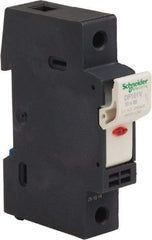 Schneider Electric - 1 Pole, 600 Volt, 32 Amp, DIN Rail Mount Fuse Holder - Compatible with 38mm Long x 17mm Wide and 10mm Diameter Fuse - Benchmark Tooling