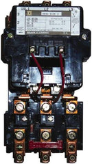Square D - 220 Coil VAC at 50 Hz, 240 Coil VAC at 60 Hz, 90 Amp, NEMA Size 3, Nonreversible Open Enclosure NEMA Motor Starter - 3 Phase hp: 25 at 200 VAC, 30 at 230 VAC, 50 at 460 VAC, 50 at 575 VAC - Benchmark Tooling