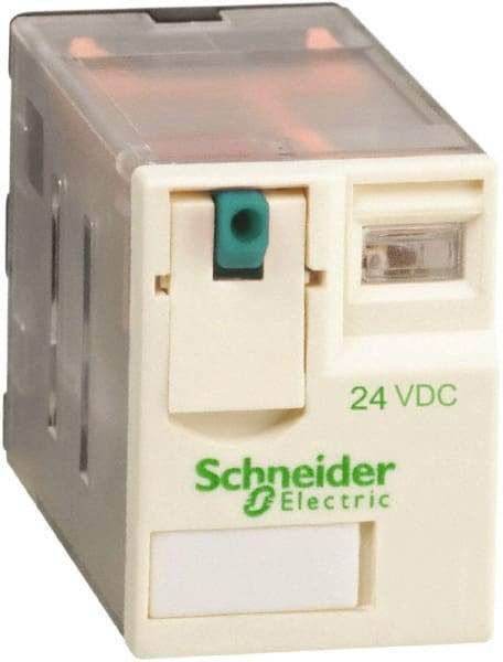 Schneider Electric - 3,000 VA Power Rating, Electromechanical Plug-in General Purpose Relay - 12 Amp at 250/277 VAC & 28 VDC, 6 Amp at 250 VAC & 28 VDC, 2CO, 24 VDC - Benchmark Tooling