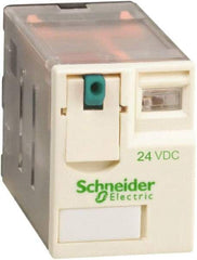 Schneider Electric - 750 VA Power Rating, Electromechanical Plug-in General Purpose Relay - 1 Amp at 250 VAC & 28 VDC, 2 Amp at 250 VAC & 28 VDC, 3 Amp at 277 VAC & 28 VDC, 4CO, 24 VDC - Benchmark Tooling