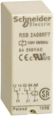 Schneider Electric - 2,000 VA Power Rating, Electromechanical Plug-in General Purpose Relay - 8 Amp at 250 VAC & 28 VDC, 2CO, 120 VAC - Benchmark Tooling