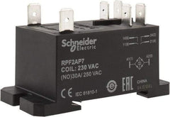 Schneider Electric - 7,500 VA Power Rating, Electromechanical Plug-in General Purpose Relay - 20 Amp at 28 VDC, 25 at 28 VDC, 30 at 250/277 VAC, 2NO, 230 VAC - Benchmark Tooling