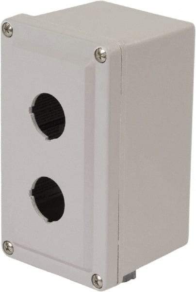 Square D - 2 Hole, 30mm Hole Diameter, Plastic Pushbutton Switch Enclosure - 1, 3, 4, 12, 4X NEMA Rated - Benchmark Tooling