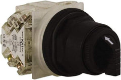 Schneider Electric - 1.18 Inch Mount Hole, 3 Position, Knob and Pushbutton Operated, Selector Switch - Black, Maintained (MA), Anticorrosive, Weatherproof, Dust and Oil Resistant - Benchmark Tooling