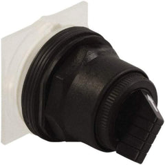Schneider Electric - 30mm Mount Hole, 2 Position, Knob and Pushbutton Operated, Selector Switch Only - Black, Maintained (MA), without Contact Blocks, Anticorrosive, Weatherproof, Dust and Oil Resistant - Benchmark Tooling