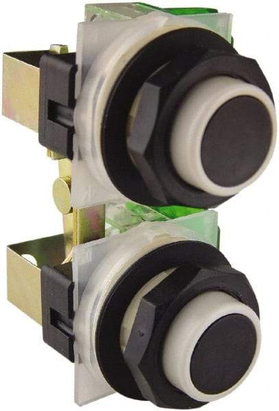 Schneider Electric - 30mm Mount Hole, Extended Straight, Pushbutton Switch - Momentary (MO) - Benchmark Tooling