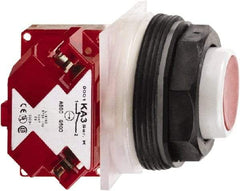 Schneider Electric - 30mm Mount Hole, Extended Straight, Pushbutton Switch with Contact Block - Octagon, Red Pushbutton, Momentary (MO) - Benchmark Tooling