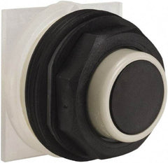 Schneider Electric - 30mm Mount Hole, Extended Straight, Pushbutton Switch Only - Black Pushbutton, Momentary (MO) - Benchmark Tooling