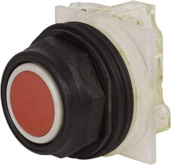 Schneider Electric - 30mm Mount Hole, Flush, Pushbutton Switch with Contact Block - Octagon, Red Pushbutton, Momentary (MO) - Benchmark Tooling