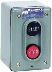 Schneider Electric - 2 Operator, Projecting Pushbutton Control Station - Start, Stop (Legend), Momentary Switch, NO/NC Contact, NEMA 4 - Benchmark Tooling