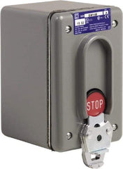 Schneider Electric - 1 Operator, Projecting Pushbutton Control Station - Stop (Legend), Momentary Switch, NC Contact, NEMA 4 - Benchmark Tooling