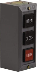 Schneider Electric - 3 Operator, Projecting Pushbutton Control Station - Close, Open, Stop (Legend), Momentary Switch, 2NO/3NC Contact, NEMA 1 - Benchmark Tooling