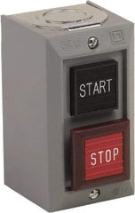 Schneider Electric - 2 Operator, Projecting Pushbutton Control Station - Start, Stop (Legend), Momentary Switch, NO/NC Contact, NEMA 1 - Benchmark Tooling