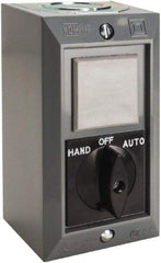 Schneider Electric - 1 Operator, Projecting Pushbutton Control Station - Auto, Hand, Off (Legend), Maintained Switch, 2NO Contact, NEMA 1 - Benchmark Tooling