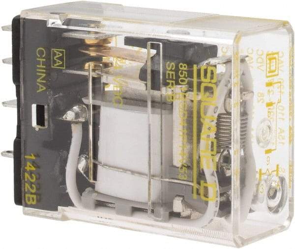 Square D - Electromechanical Plug-in General Purpose Relay - 12 Amp at 240 VAC, SPDT, 24 VDC - Benchmark Tooling