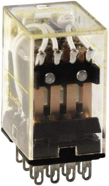 Square D - Electromechanical Plug-in General Purpose Relay - 5 Amp at 240 VAC, 4PDT, 24 VDC - Benchmark Tooling