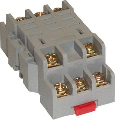 Square D - 11 Pins, 300 VAC, 10 Amp, Spade Relay Socket - DIN Rail Mount, Panel Mount, Screw Clamp Terminal - Benchmark Tooling