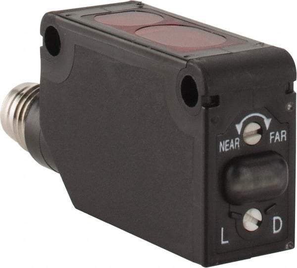 Telemecanique Sensors - M8 Connector, 1m Nominal Distance, Shock and Vibration Resistant, Diffused Photoelectric Sensor - 12 to 24 VDC, PBT, 11mm Long x 11mm Wide x 33mm High - Benchmark Tooling