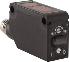 Telemecanique Sensors - M8 Connector, 1m Nominal Distance, Shock and Vibration Resistant, Diffused Photoelectric Sensor - 12 to 24 VDC, PBT, 11mm Long x 11mm Wide x 33mm High - Benchmark Tooling