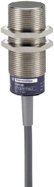 Telemecanique Sensors - 15mm Detection, Cylinder, Capacitive Proximity Sensor - IP67, 24 to 240 VAC, 80mm Long - Benchmark Tooling