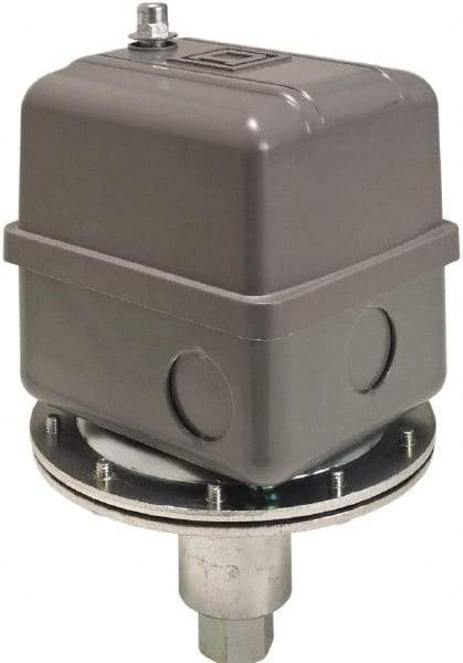 Square D - 1 NEMA Rated, DPST, 20 inHg to 25 inHg, Vacuum Switch Pressure and Level Switch - Adjustable Pressure, 480 VAC, Screw Terminal - Benchmark Tooling