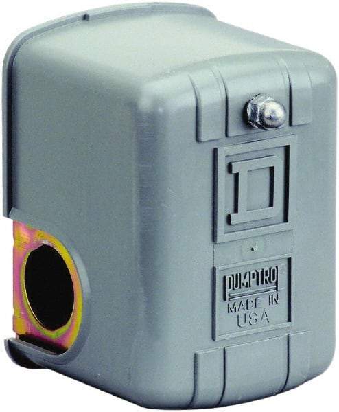 Square D - 1 and 3R NEMA Rated, 20 to 40 psi, Electromechanical Pressure and Level Switch - Adjustable Pressure, 230 VAC, L1-T1 Terminal, For Use with Square D Pumptrol - Benchmark Tooling