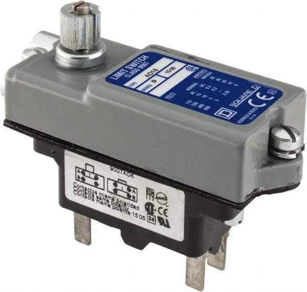 Square D - SPDT, NC/NO, 600 VAC, Screw Terminal, Rotary Head Actuator, General Purpose Limit Switch - 1 NEMA Rating, IP20 IPR Rating - Benchmark Tooling