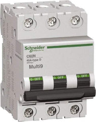 Schneider Electric - 2 Amp, 3 Pole, DIN Rail Mount Standard Circuit Breaker - Multiple Breaking Capacity Ratings, 14-4 (Copper) AWG, 3 Inch Deep x 3.19 Inch High x 2.13 Inch Wide - Benchmark Tooling