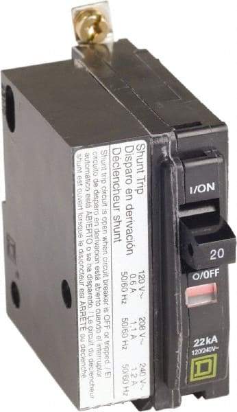 Square D - 20 Amp, 240 VAC, 1 Pole, Bolt On Miniature Circuit Breaker - 14-8 AWG - Benchmark Tooling