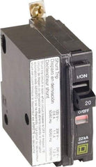 Square D - 20 Amp, 240 VAC, 1 Pole, Bolt On Miniature Circuit Breaker - 14-8 AWG - Benchmark Tooling