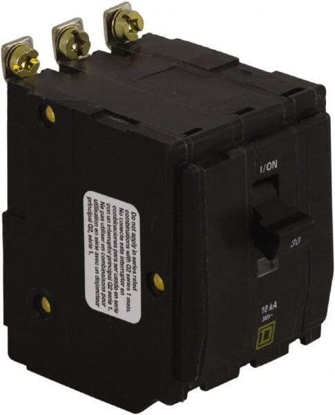 Square D - 10 Amp, 240 VAC, 3 Pole, Bolt On Miniature Circuit Breaker - 14-8 AWG - Benchmark Tooling